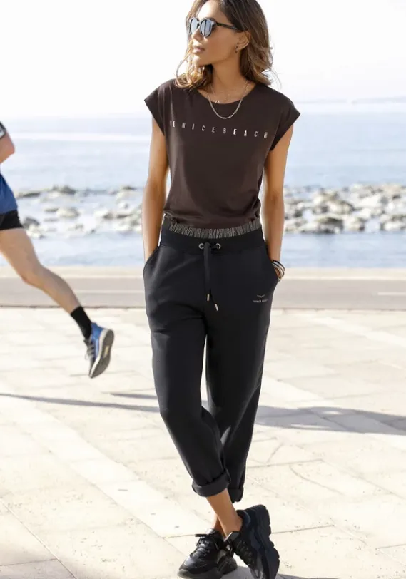 Lange Hosen|Venice Beach Sweathose Schwarz