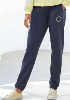 Lange Hosen|Bench. Sweathose Blau-Indigo-Gelb