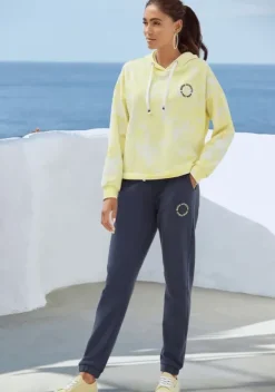 Lange Hosen|Bench. Sweathose Blau-Indigo-Gelb