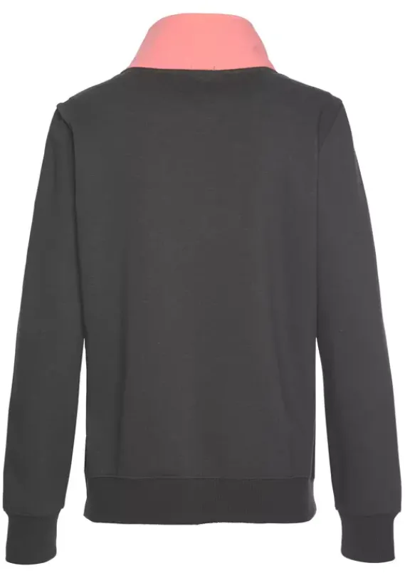 Jacken & Mantel|H.I.S Sweatjacke Anthrazit-Rosa