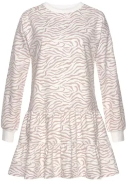 Strandkleider|LASCANA Sweatkleid Nougat