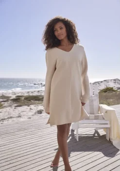 s.Oliver Sweatkleider<Sweatkleid"Langarmkleid Aus Ripp-Qualitat"