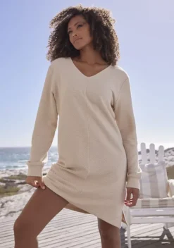 s.Oliver Sweatkleider<Sweatkleid"Langarmkleid Aus Ripp-Qualitat"