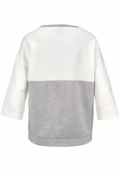 Nachhaltige Homewear|Bench. Sweatshirt Ecru-Grau-Meliert