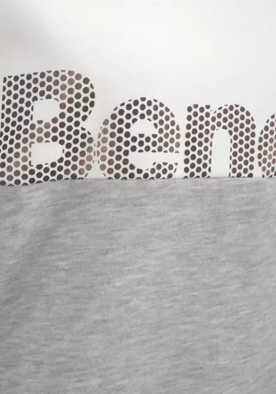 Nachhaltige Homewear|Bench. Sweatshirt Ecru-Grau-Meliert