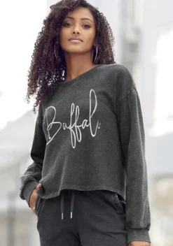 Homewear-Oberteile|Buffalo Sweatshirt Schwarz