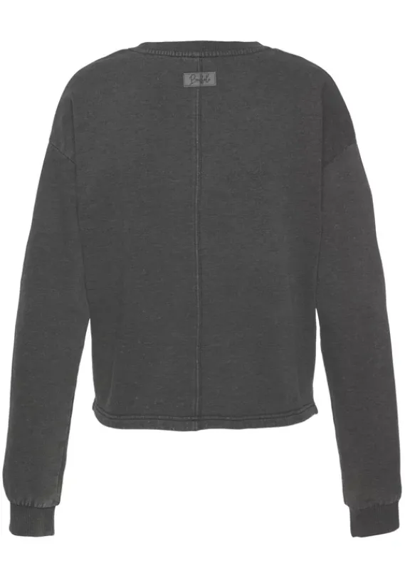 Homewear-Oberteile|Buffalo Sweatshirt Schwarz