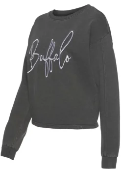 Homewear-Oberteile|Buffalo Sweatshirt Schwarz