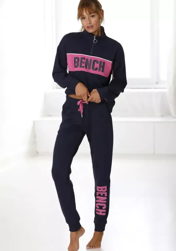 Damenshirts|Bench. Sweatshirt Navy-Pink