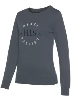 Damenshirts|H.I.S Sweatshirt Navy