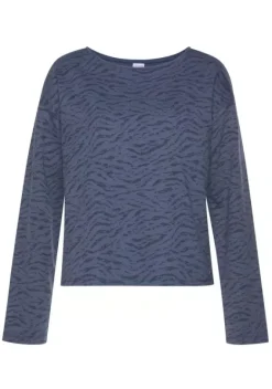 Damenshirts|LASCANA Sweatshirt Graublau