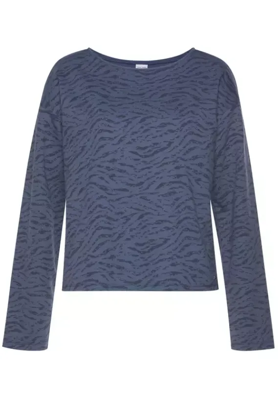 Damenshirts|LASCANA Sweatshirt Graublau