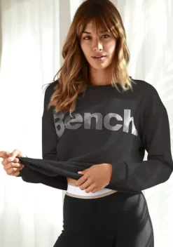 Homewear-Oberteile|Bench. Sweatshirt Schwarz-Taupe