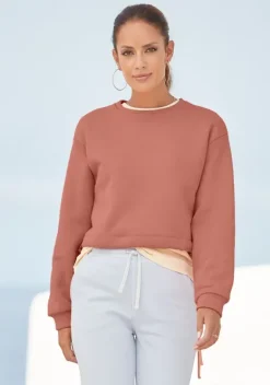 Homewear-Oberteile|LASCANA Sweatshirt Rot