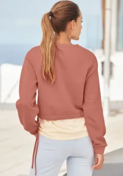 Homewear-Oberteile|LASCANA Sweatshirt Rot