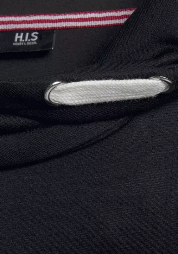 Damenshirts|H.I.S Sweatshirt Schwarz