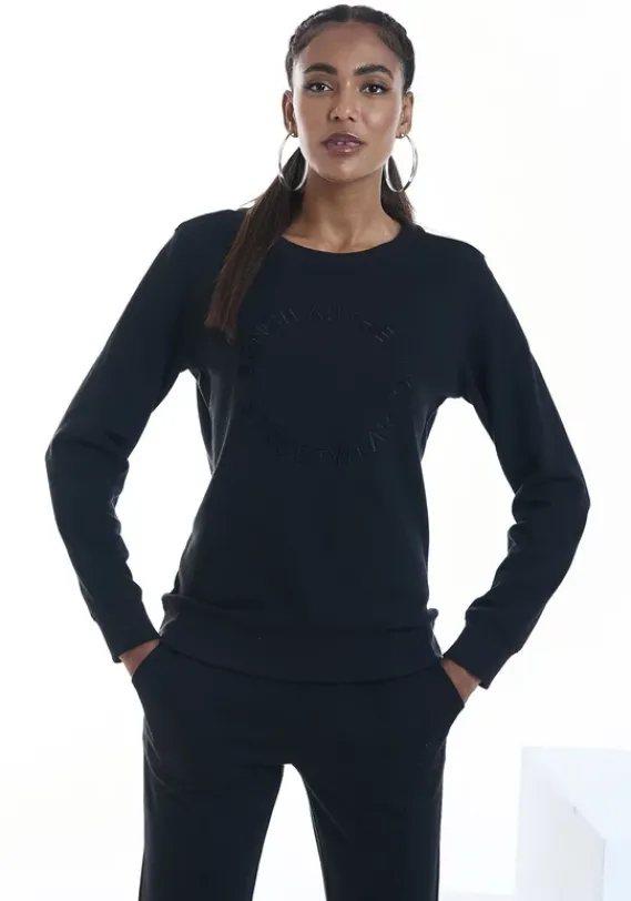 Damenshirts|Bench. Sweatshirt"Mit Logostickerei" Schwarz