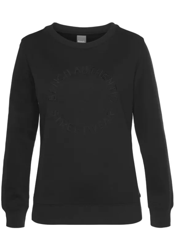 Damenshirts|Bench. Sweatshirt"Mit Logostickerei" Schwarz
