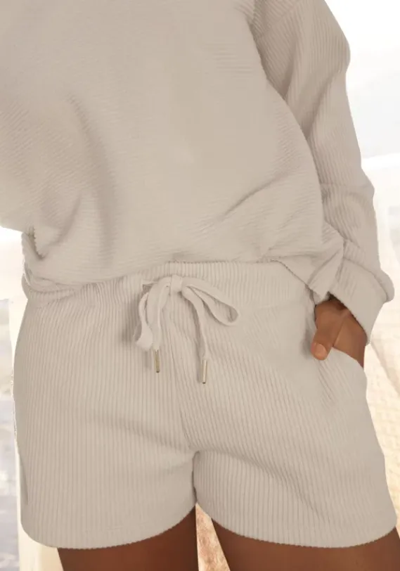 Shorts|s.Oliver Sweatshorts"- Kurze Hose Aus Ripp-Qualitat" Creme