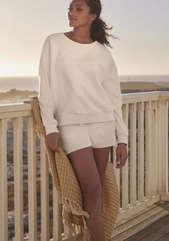 Shorts|s.Oliver Sweatshorts"- Kurze Hose Aus Ripp-Qualitat" Creme