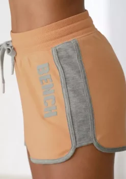 Nachhaltige Homewear|Bench. Sweatshorts"Mit Elastischem Bundchen," Pfirsich-Grau-Meliert