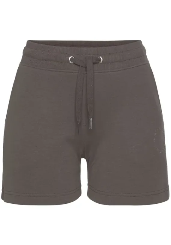 Shorts|Bench. Sweatshorts"Mit Logostickerei" Taupe