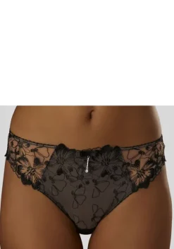 Reizwasche|JETTE Tanga Schwarz-Caramel