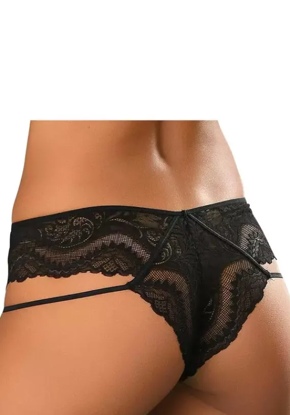 Slips|petite fleur gold Tanga Schwarz