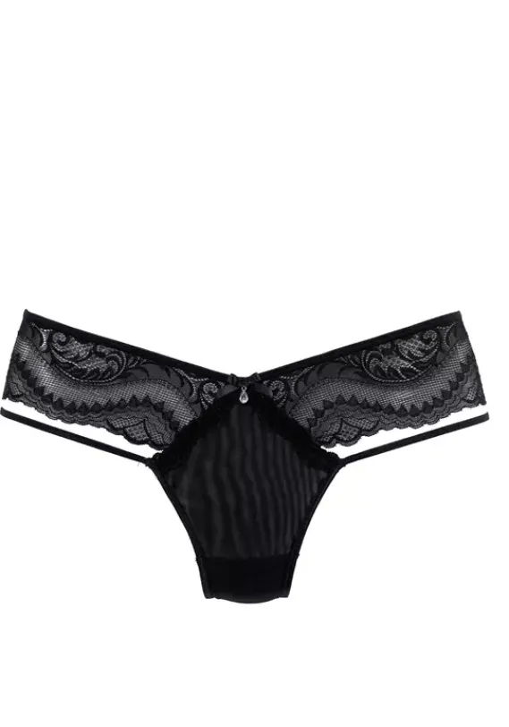 Slips|petite fleur gold Tanga Schwarz