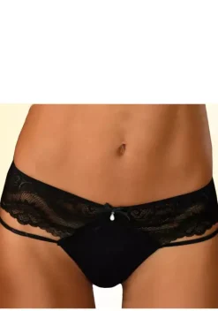 Slips|petite fleur gold Tanga Schwarz