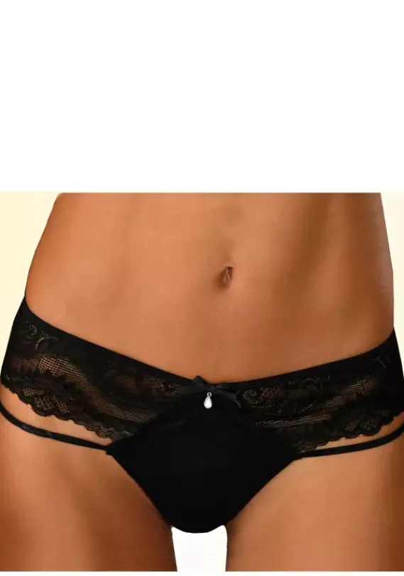 Slips|petite fleur gold Tanga Schwarz