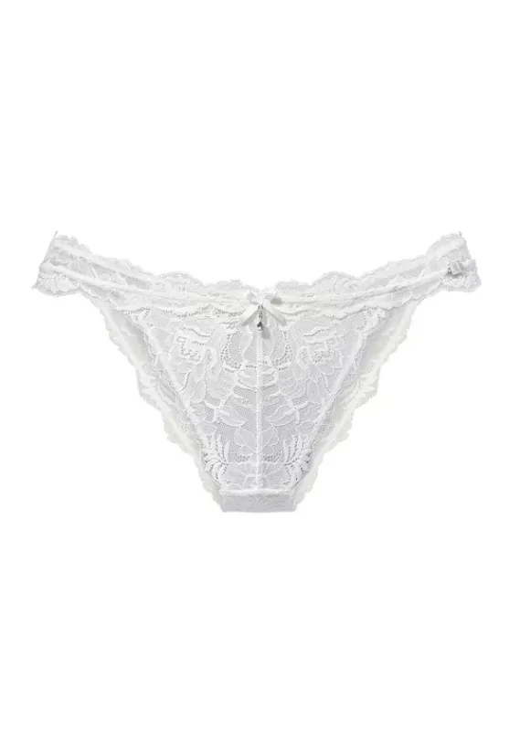 Dessous|LASCANA Tanga Elfenbeinweis