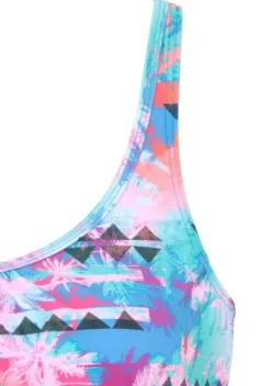Tankinis|Venice Beach Tankini Pink-Blau-Bedruckt