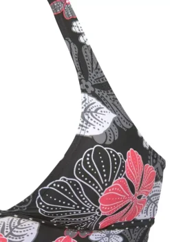 Bikini-Oberteile|Buffalo Tankini-Top"City" Schwarz-Bedruckt