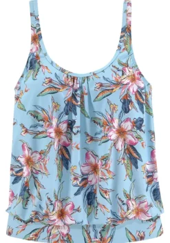 Bikini-Oberteile|LASCANA Tankini-Top"Malia" Hellblau-Bedruckt
