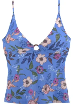 Tankinis|s.Oliver Tankini-Top"Maya" Blau-Bedruckt
