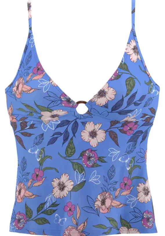 Tankinis|s.Oliver Tankini-Top"Maya" Blau-Bedruckt