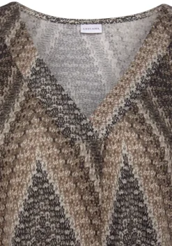 Damenshirts|LASCANA Tanktop Schwarz-Braun-Creme Bedruckt