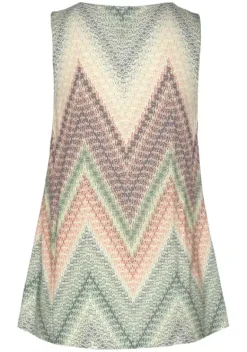 Damenshirts|LASCANA Tanktop Grun-Rost-Aubergine-Bedruckt
