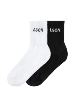 Socken|LSCN by LASCANA Tennissocken 1X Schwarz, 1X Weis