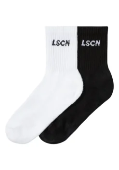 Socken|LSCN by LASCANA Tennissocken 1X Schwarz, 1X Weis