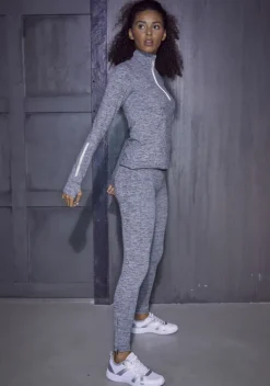 Homewear-Leggings|LASCANA ACTIVE Thermoleggings Meliert-Grau