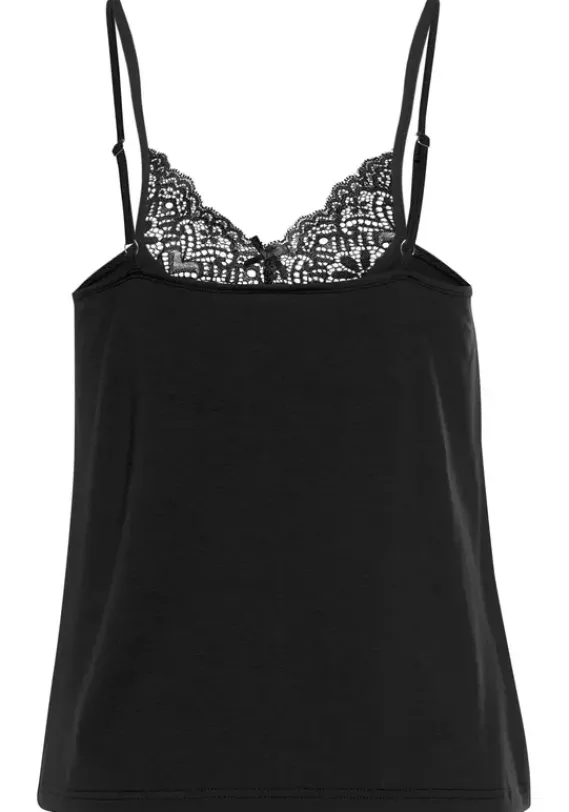 Damenshirts|LASCANA Tragertop Schwarz