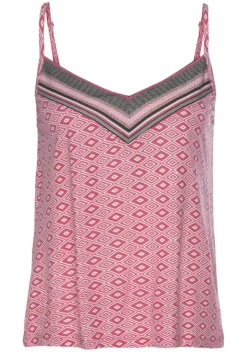 Damenshirts|Vivance Dreams Tragertop Pink Gemustert