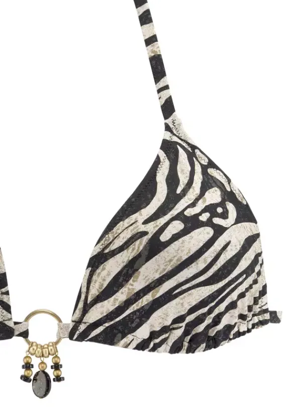 Triangel-Bikinis|Bruno Banani Triangel-Bikini"Esa" Braun-Bedruckt