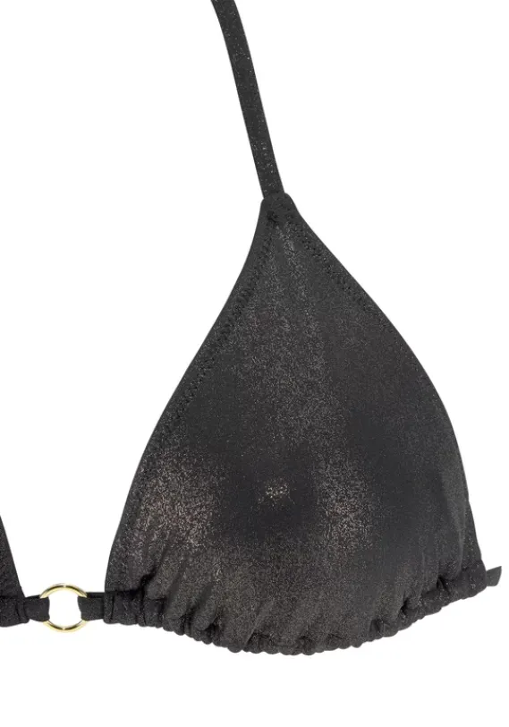 Triangel-Bikinis|LASCANA Triangel-Bikini"Gloss" Schwarz