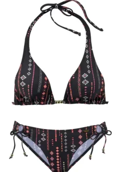 Triangel-Bikinis|Buffalo Triangel-Bikini"Inka" Schwarz-Bedruckt