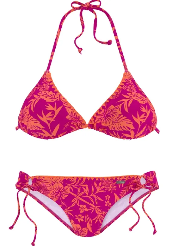 Triangel-Bikinis|Venice Beach Triangel-Bikini"Kensi" Rot-Orange