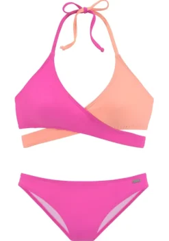 Triangel-Bikinis|Bench. Triangel-Bikini"Mady" Pink-Orange
