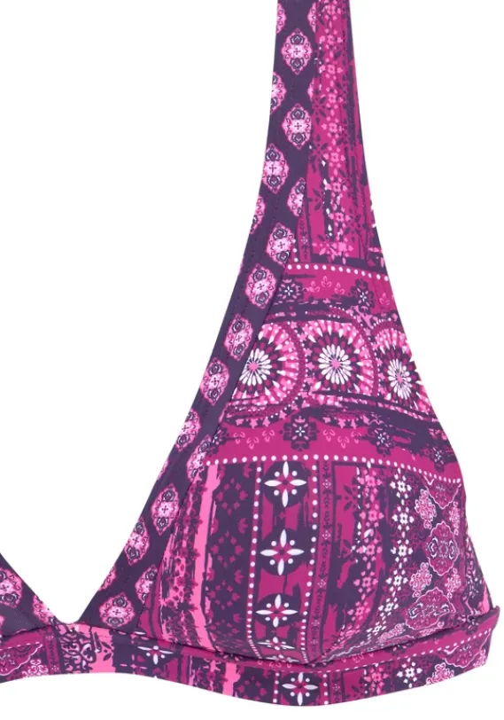 Triangel-Bikinis|s.Oliver Triangel-Bikini"Medley" Magenta Bedruckt